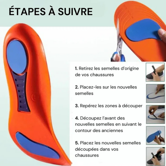Paire de semelles orthopédiques +